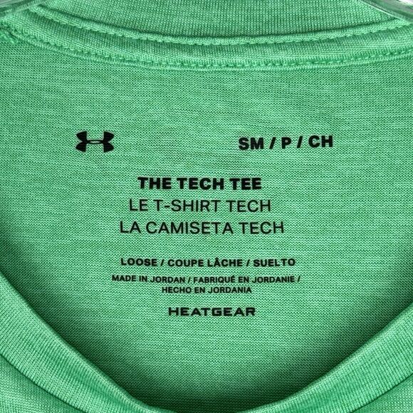 Under Armour Shirt Mens Small Green Loose Tech Tee Heatgear Casual Athleisure - Picture 5 of 6